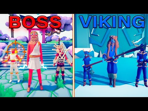 BOSS UNITS TEAM vs MEGA VIKING TEAM - Totally Accurate Battle Simulator | TABS