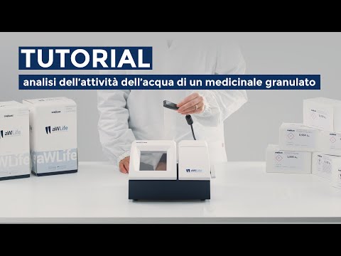 aWLife Steroglass | Tutorial: analisi aW di un medicinale granulato