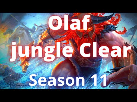 Olaf jungle Clear | Season 11 | Olaf jungle full clear (fastest route with runes)