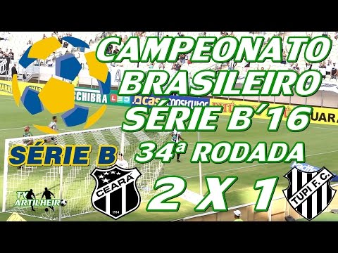 [Série B '16] 34ª Rodada | Ceará SC 2 X 1 Tupi FC | TV ARTILHEIRO