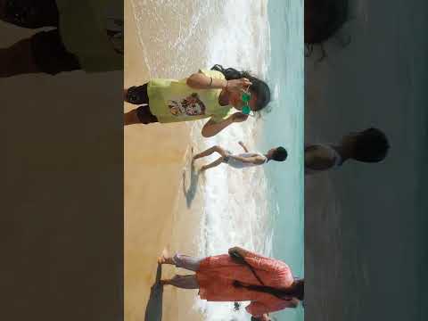 veda enjoying in Candolim beach