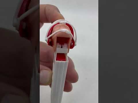 PEZ Football Player from Mid 1960s, red helmet, unique no feet stem - blank side