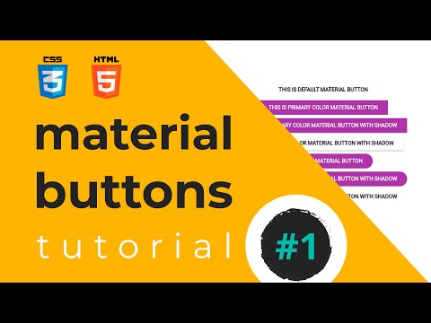 Tutorial #1 - UI Elements - Bootstrap Like Material Design Buttons - HTML&CSS, WebDesign