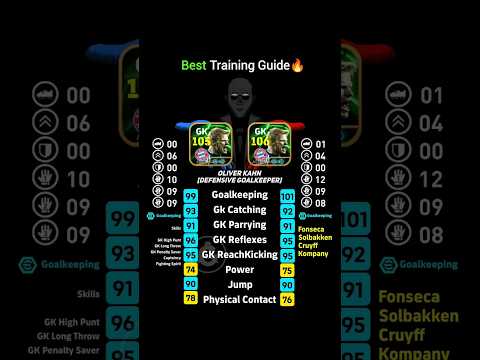 Best Training Guide🔥 || Oliver Kahn Best Train #efootball #pes #efootball2025 #shorts