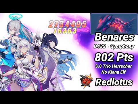 Redlotus D435: Benares (Symphony) 802 Pts - S0 Trio Herrscher, No Kiana Elf | Honkai 6.4