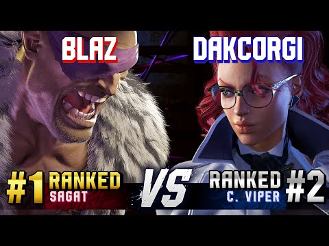 SF6 ▰ BLAZ (#1 Ranked Sagat) vs DAKCORGI (#2 Ranked C.Viper) ▰ High Level Gameplay
