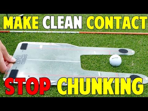 Part of a video titled How to Make Clean Contact & Stop Chunking Golf Shots - YouTube