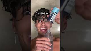 Salt spray curly hair tutorial🧑🏾‍🦱🧴…#shorts