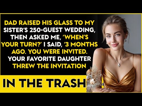 Dad said, “Your sister’s wedding will be perfect. When’s your turn?” I replied “It already happened”