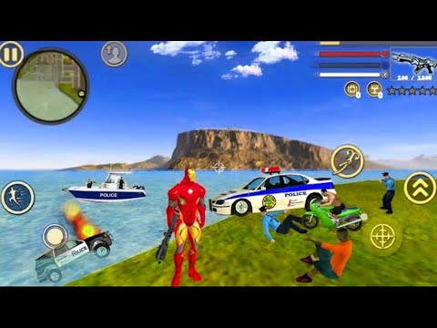 Iron Rope Hero Vice Town - Tank Driving In Army Base #22 -  Android Gameplay