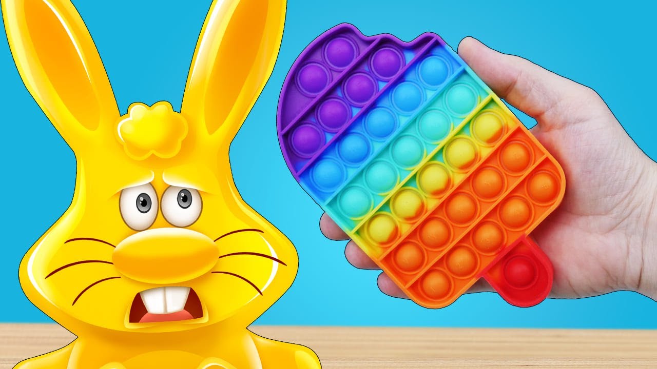 5 СПОСОБОВ ИГРАТЬ С POP IT АНТИСТРЕССАМИ ОТ ЖЕЛЕЙНОГО ЗАЙЦА ХАРИТОНА