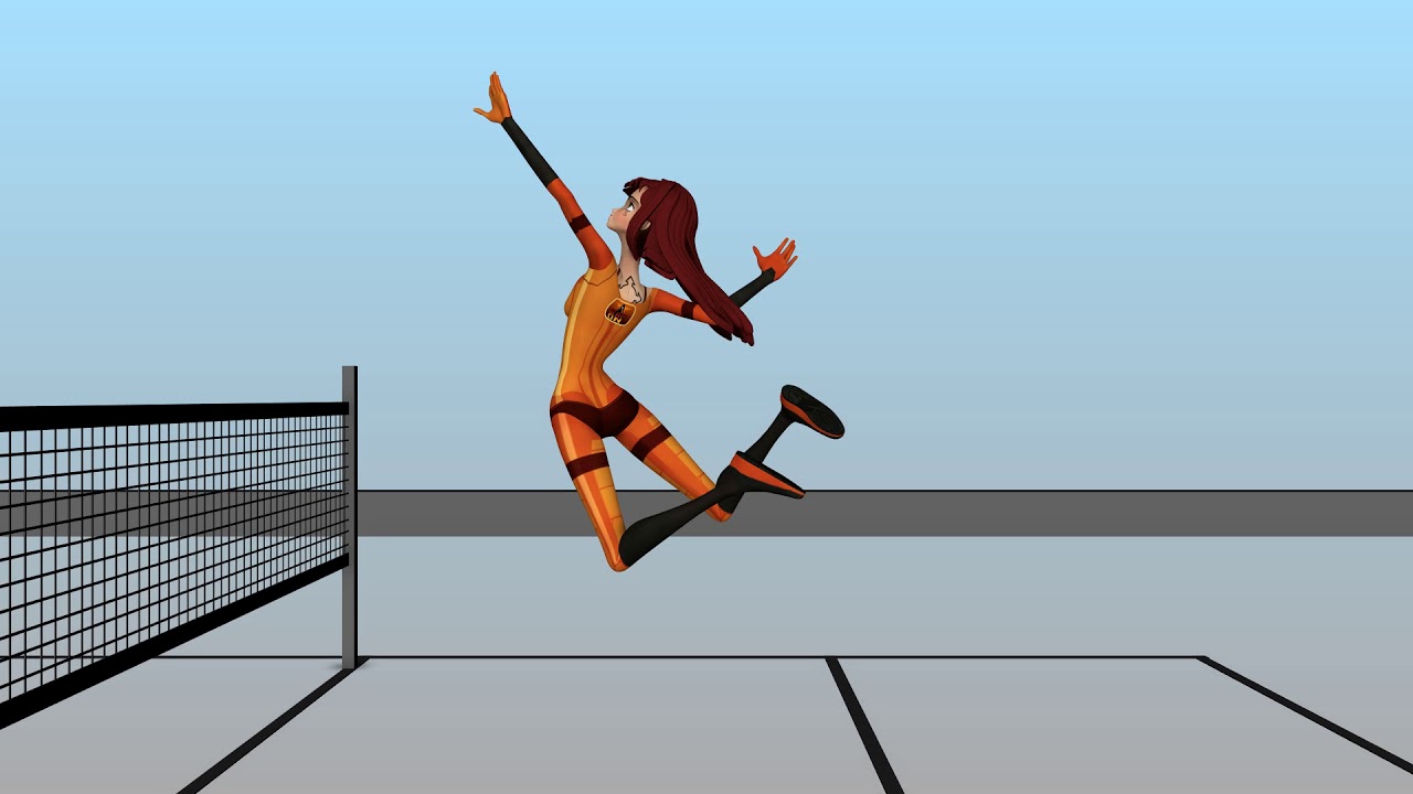 Volleyball serve animation