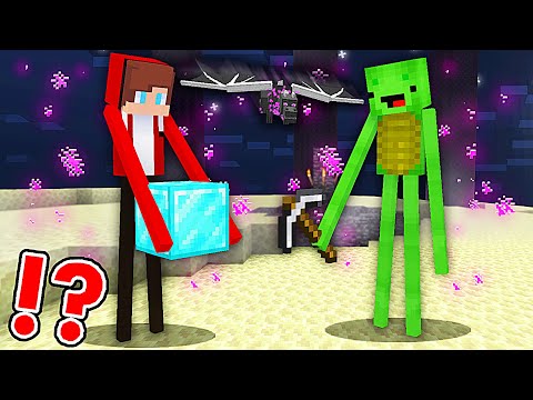 JJ and Mikey Became a ENDERMAN in Minecraft - Maizen Nico Cash Smirky Cloudy