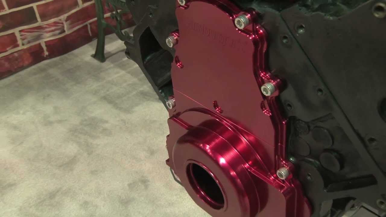 Hamburger's Performance all-new 2-Piece LS Timing Cover debuted - SEMA 2011