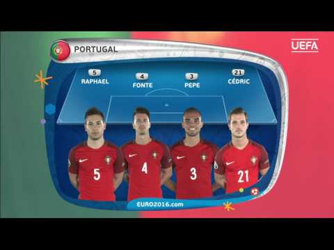 EURO 2016 final: Portugal line-up v France