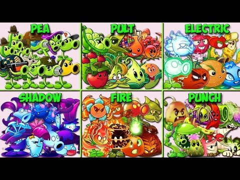 PvZ 2 - Tournament 6 Team PEA x PULT x ELECTRIC x FIRE x SHADOW x PUNCH Battlez - Who Will Win?