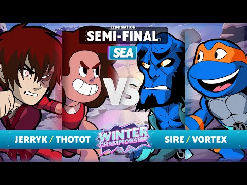 jerryK & thotot vs. Sire & Vortex - Elimination Semi-Final - Brawlhalla Winter Championship 2023