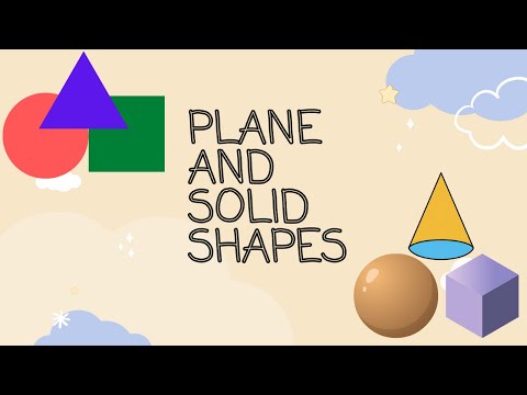 2d and 3d shapes | Plane shapes | Sold Shapes | Plane and Solid Shapes | grade 1 and 2 |