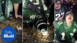 Eagles fan eats horse poo to celebrate winning Superbowl - Daily Mail