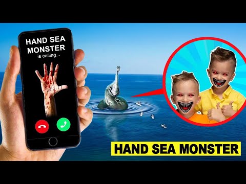 MY DRONE FILMED VLAD AND NIKI WITH HAND SEA MONSTER in REAL LIFE!!