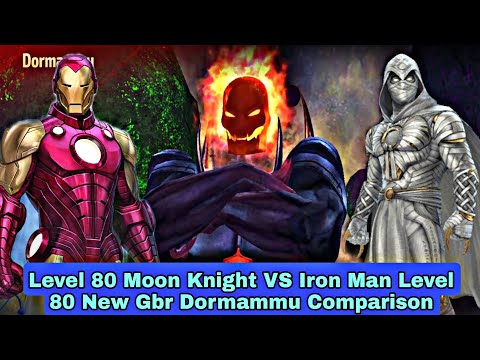 Level 80 Moon Knight VS Iron Man Level 80 New Gbr Dormammu Comparison - Marvel Future Fight
