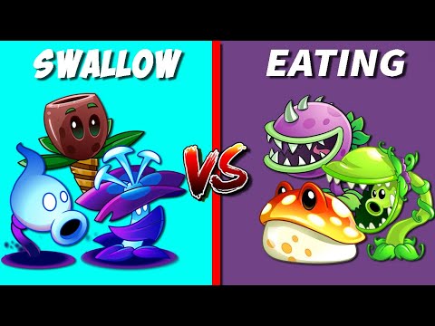 Team EAT vs SWALLOW - Who Will Win? - Pvz 2 Team Plant VS Team Plant