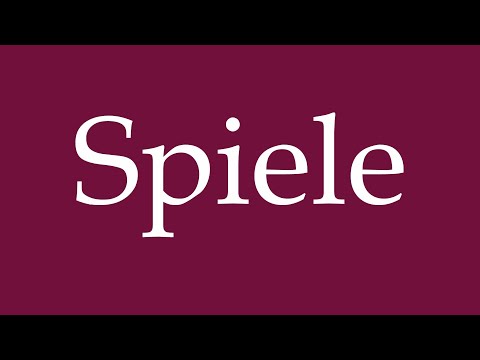 How to Pronounce ''Spiele'' (Games) Correctly in German