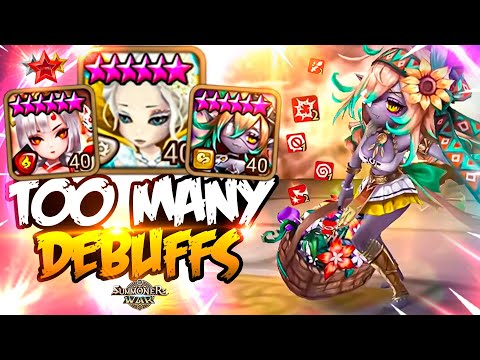 NONSTOP MASS DEBUFFS with Layla, Tomoe and Elenoa - Summoners War