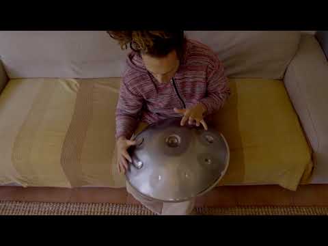 Louis L. on a Taopan Handpan - Mini Stainless 46cm - Pygmy plus bottoms