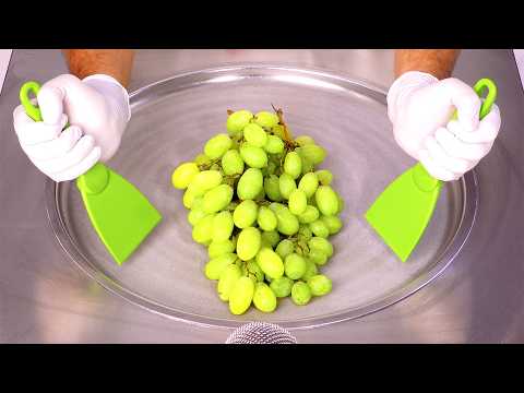 Grape Ice Cream Rolls | Satisfying ASMR Treat! (ASMR)