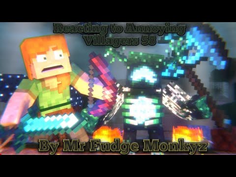 Reacting to Annoying Villagers 58 (A Minecraft Animation