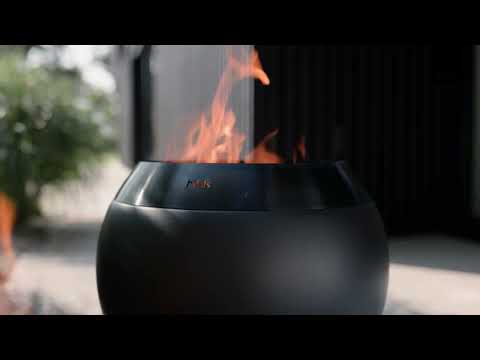 MOON all black Feuerkorb: Rauchfreies Feuer von einem anderen Stern