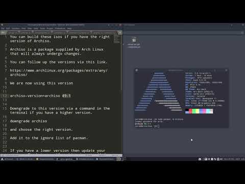 ArcoLinux : 1749 Builders of isos be warned - read the archiso.readme
