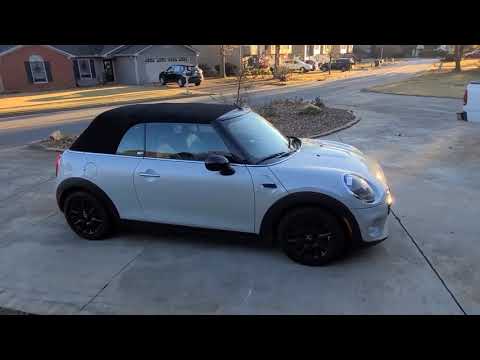 2019 Mini Cooper Convertible 3 cyl turbo test drive POV 0-60 review engine & top operation @ end vid