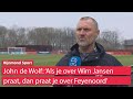 John de Wolf: 'Ik was zo trots dat Wim Jansen vertrouwen in mij had bij Feyenoord'