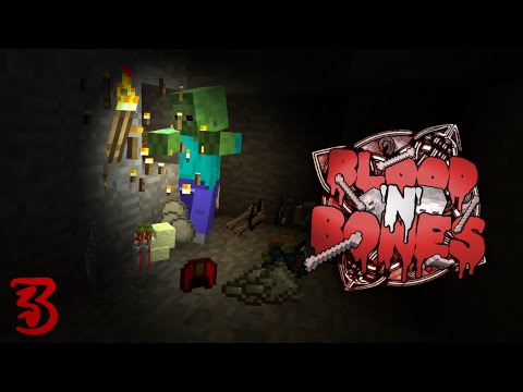Minecraft Mods | FTB Blood and Bones 3 | THE CAVES (Minecraft Blood N Bones Mod Survival)