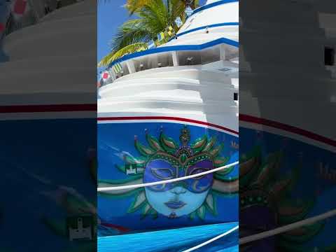 Thumbnail for Carnival Cruise Ship Mardi Gras Model at Port in Cozumel