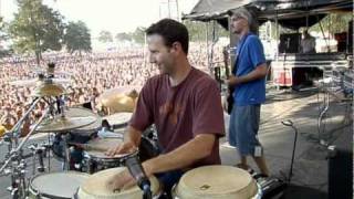 Bonnaroo Fans 2002 Shnare (Tony Behr) dancing a jig 56 sec in. then Jack Johnson (Rodeo Clowns)