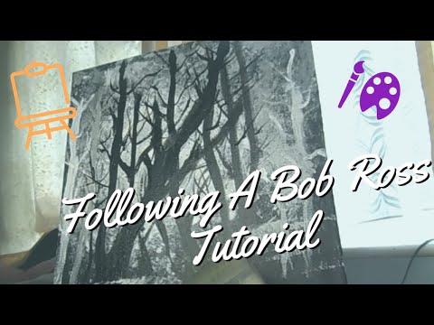 Following a Bob Ross tutorial (Relaxing, Calming, Art)