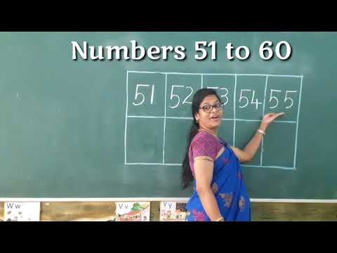 51 to 60 writing practice / Identity and write numbers 51 to 60 / Diana's Classroom.