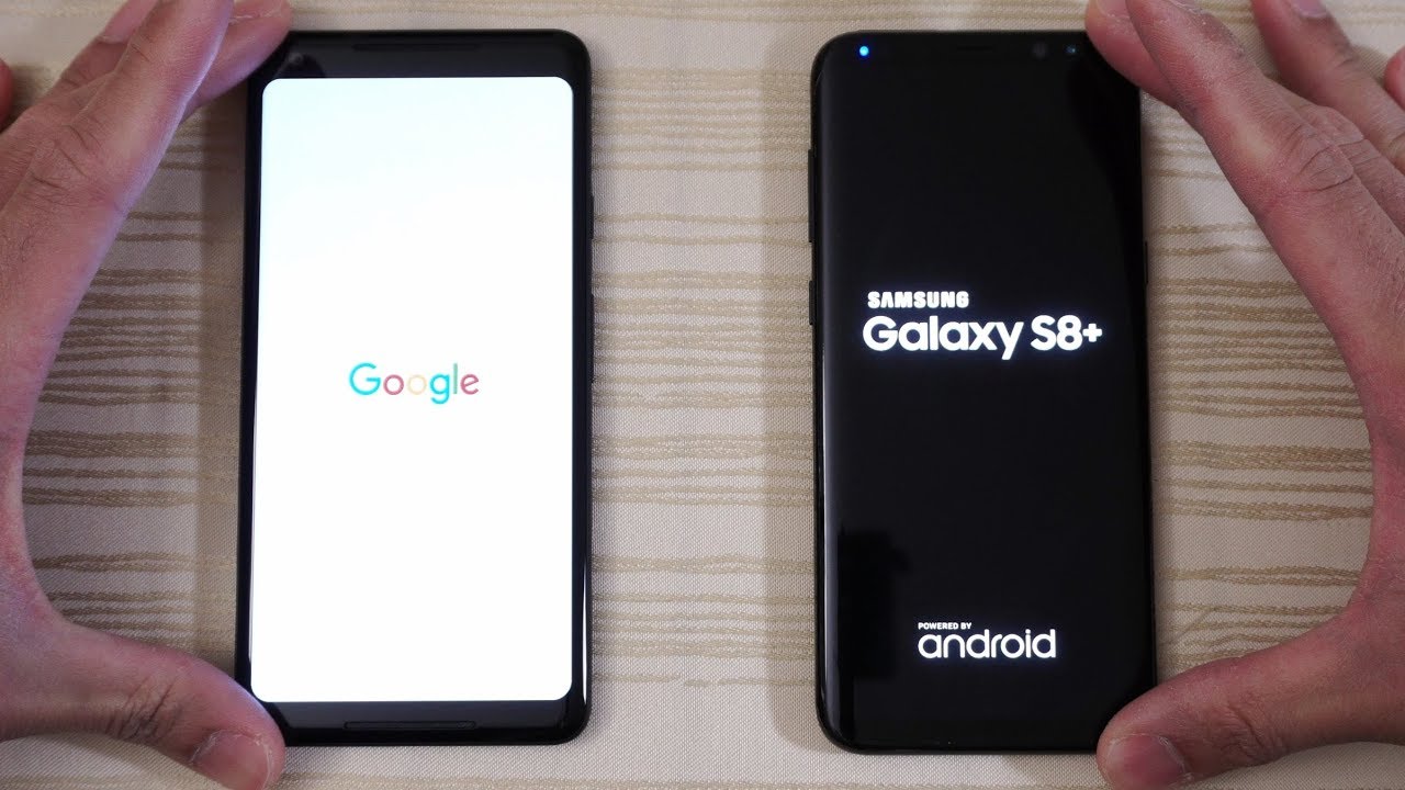 Google Pixel 2 XL vs Galaxy S8 Plus - Speed Test! (4K)