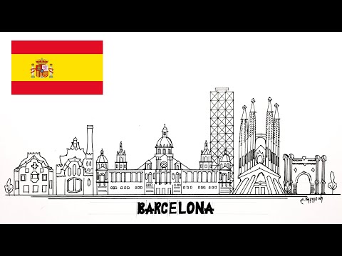 Barcelona, Spain - City Skyline, Do you know all this buildings?