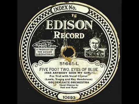 Golden Gate Orch. - Five Foot Two, Eyes Of Blue - 1925 California Ramblers