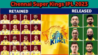 IPL 2023 - Chennai Super Kings Retain & Release Players List | CSK Retained Players 2022