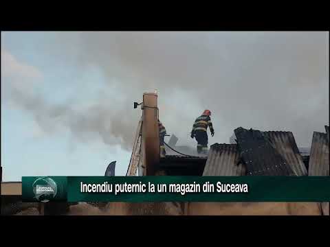 Incendiu puternic în Burdujeni, la un chioșc Roti-Grill și la acoperișul unui magazin