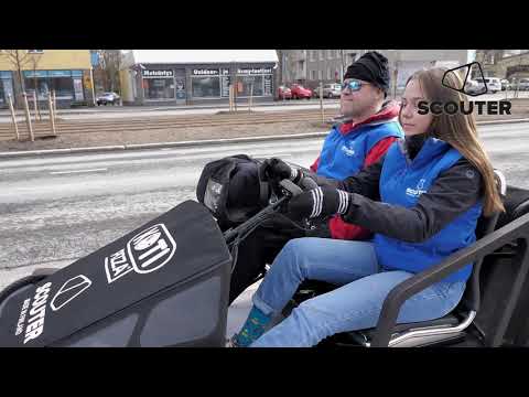 Kotipizza delivery to TAYS with Scouter