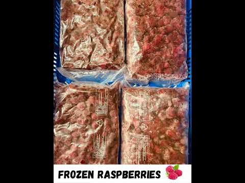 Frozen raspberry fruits, packaging size: 1 kg, packaging typ...