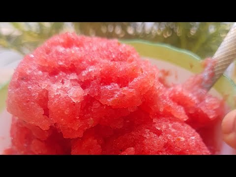 | HAVE YOU TASTED THIS ICY SORBET YET? MUST TRY THIS 🍉🍧| #watermelonsorbet #summers #golaicecream |