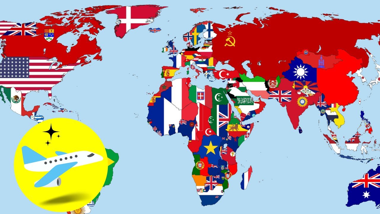 Todos los países del mundo👉Vuela y aprende los nombres de los pa
íses/Mapa mundial✈️