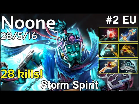 28 kills! Noone   Storm Spirit - Dota 2  7.18